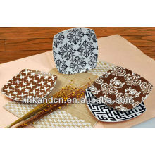 KC-00367/12 ceramic pizza plate/beautiful square plate set